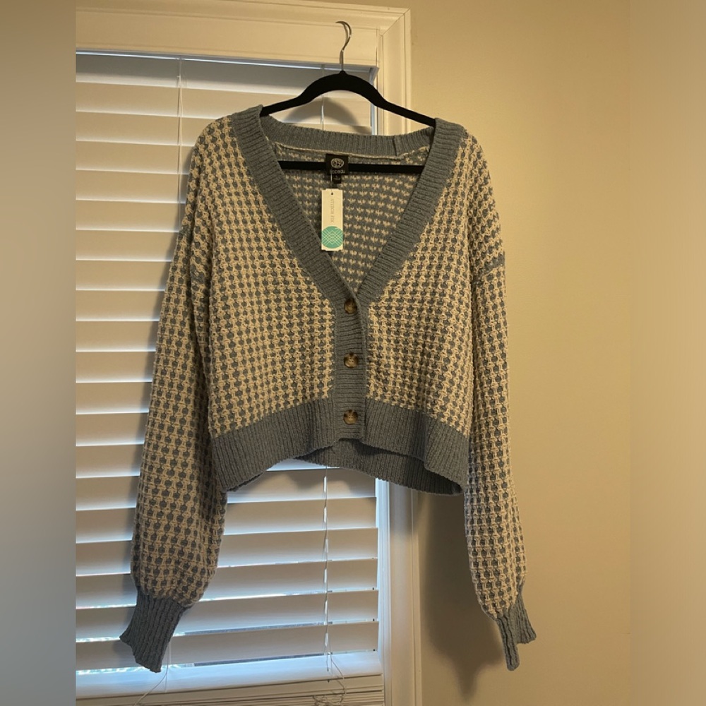Blue cardigan